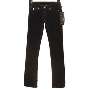 True Religion Black Velvet Super Stretch Jeans